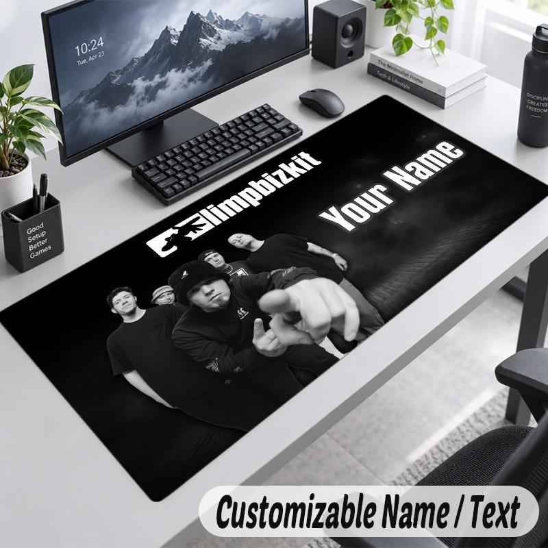 Limp Bizkit Personalized Large Mouse Pad Custom Name Text Extended Desk Mat Gaming Mousepad