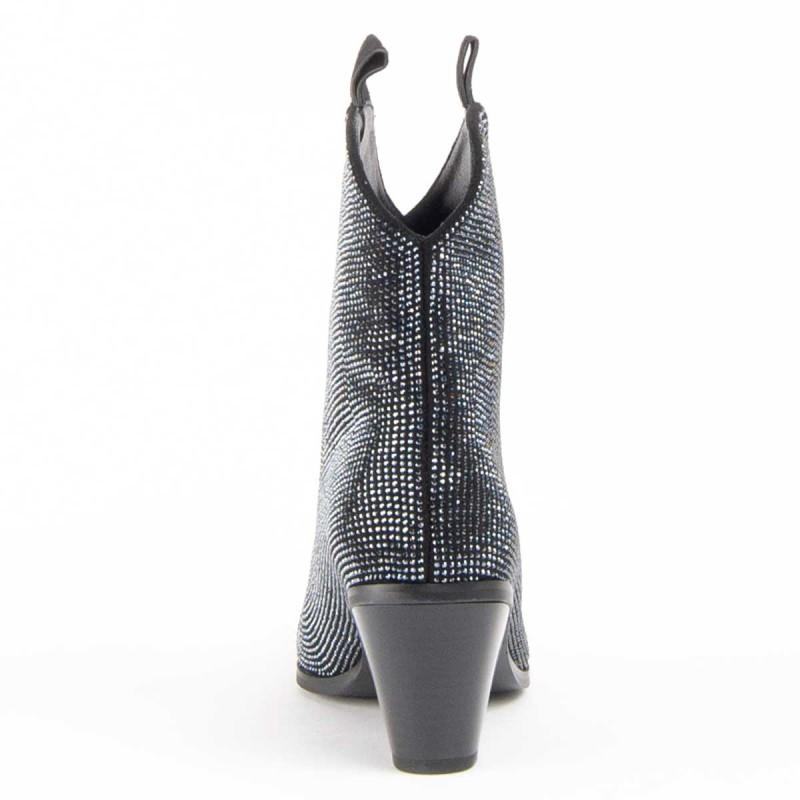 Botín Cowboy De Tacón Para Mujer. Montevita Botirey9 100924