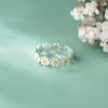 S925 Silver Mori Style Daisy Ring: Fresh Summer White Flower Epoxy Ring - Korean Temperament Women's Jewelry.