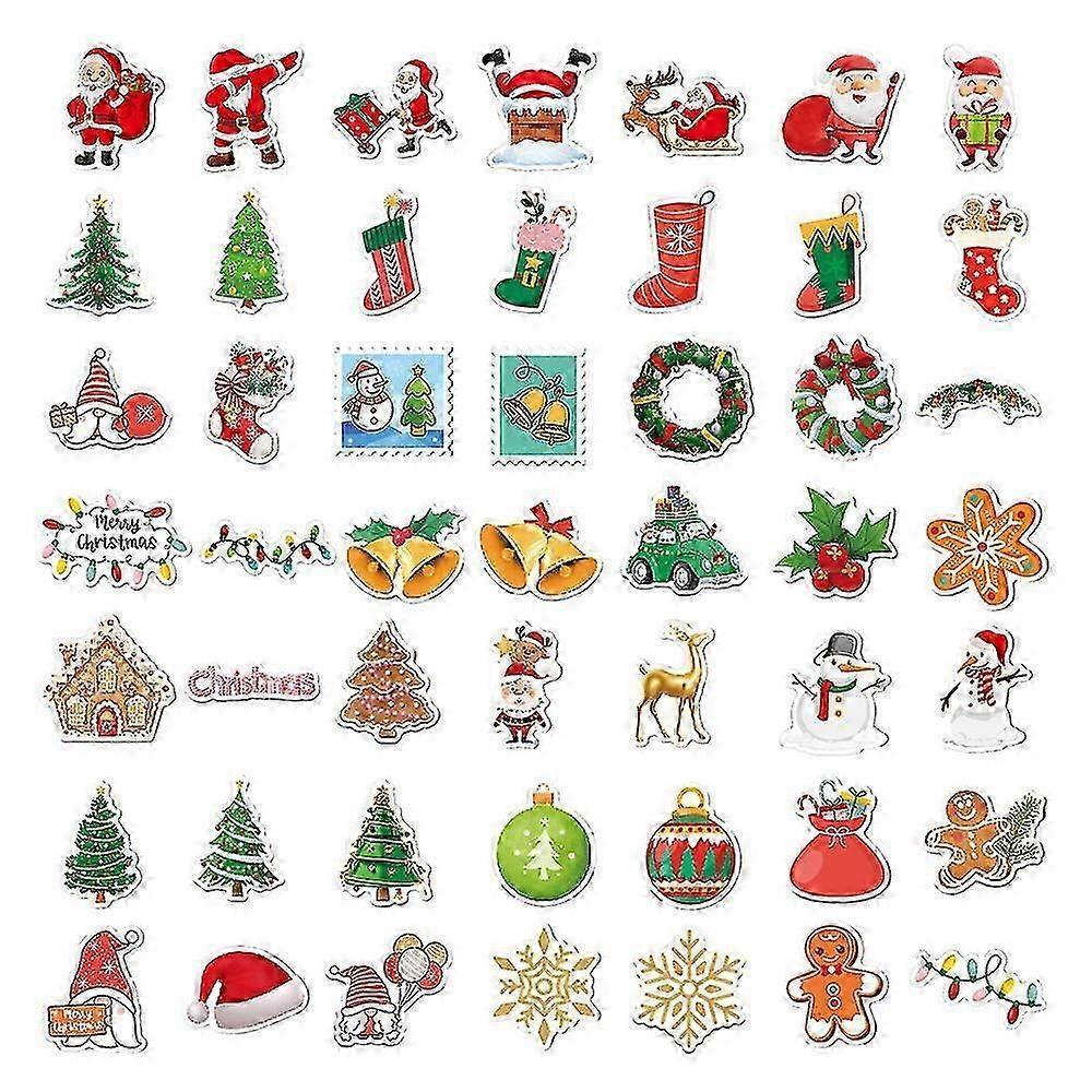 100 Christmas Stickers with Santa and Reindeer for Festive UK DIY Decorations