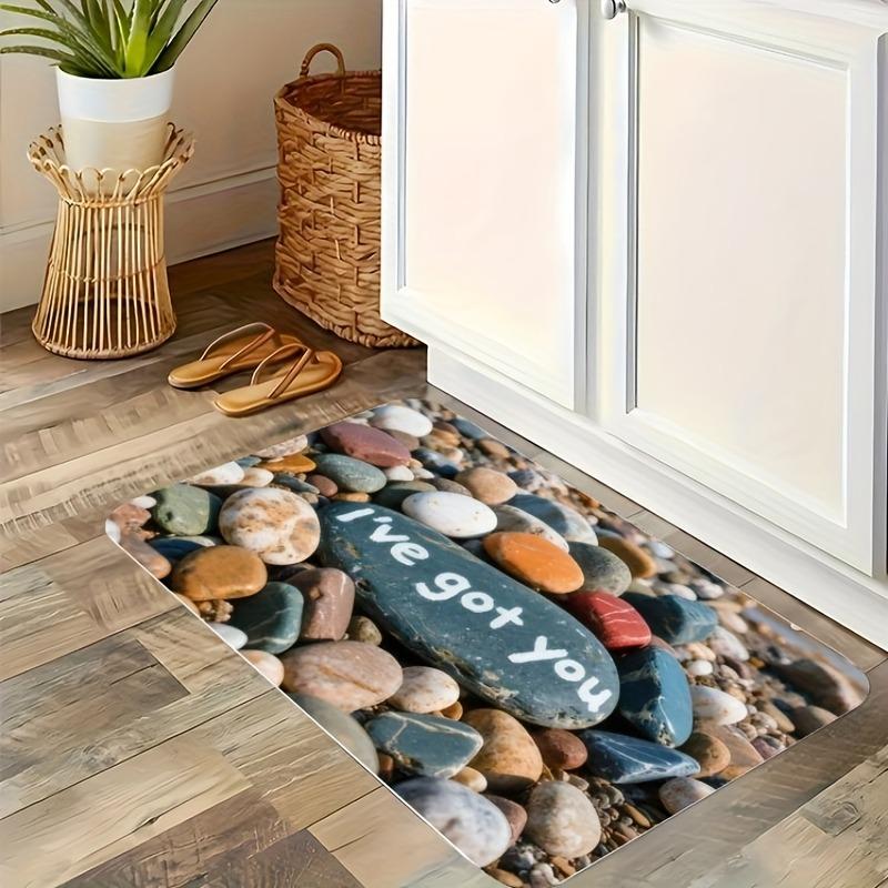 1PC Cyberpunk Skull Pattern Kitchen Rug Non-Slip Door Mat Pop Design Bathroom Rug Bath Mat Carpet for Home Sink Laundry Decor