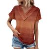 Summer Tops For Women Pattern For Women V-Neck Short Sleeve Comfy Womens Tops Oversized Tshirts