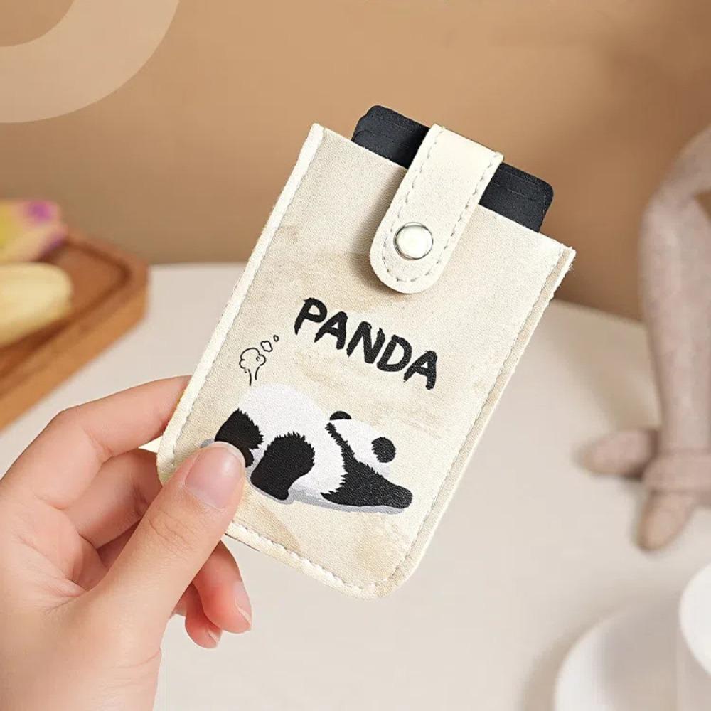 Pouch Pull Out ID Cards Holder PU Leather Bank Credit Card Organizer Hasp Multi-Slot Card Bag  Work