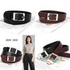 Womens Pu Leather Belt With Alloy Buckle For Casual Office Wear