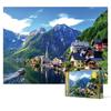 Пазл из 2000 деталей - Деревня Гальштат с озером и горами, популярная корейская головоломка