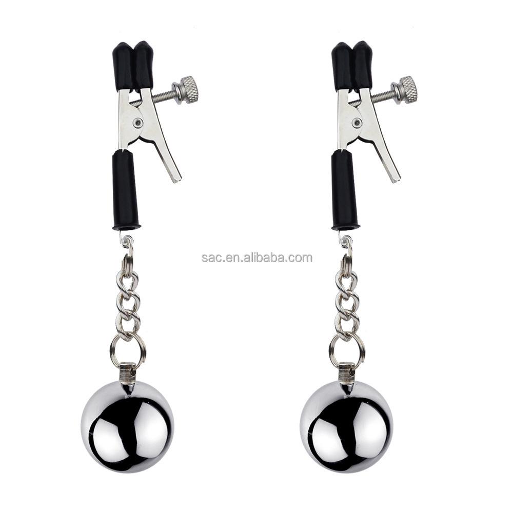 SacKnove Heart Stars Shape Pendant Decorative Nipple Clamps Naughty Thingy Vaginal Clips Jewelry Sex Toys Breast Clip for Women