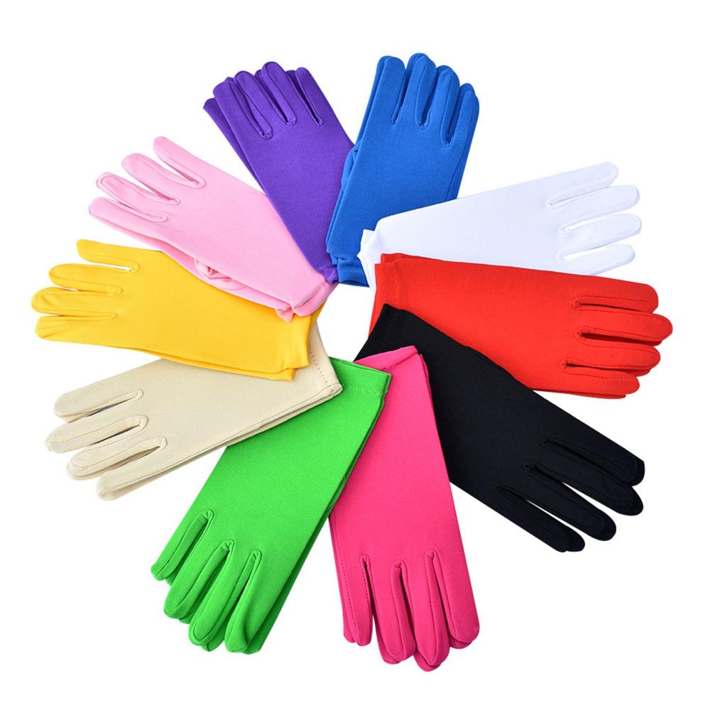 Solid Color Milk Silk Sunscreen Work Gloves Household Gloves Serving Waiters Mittens Driving Gloves