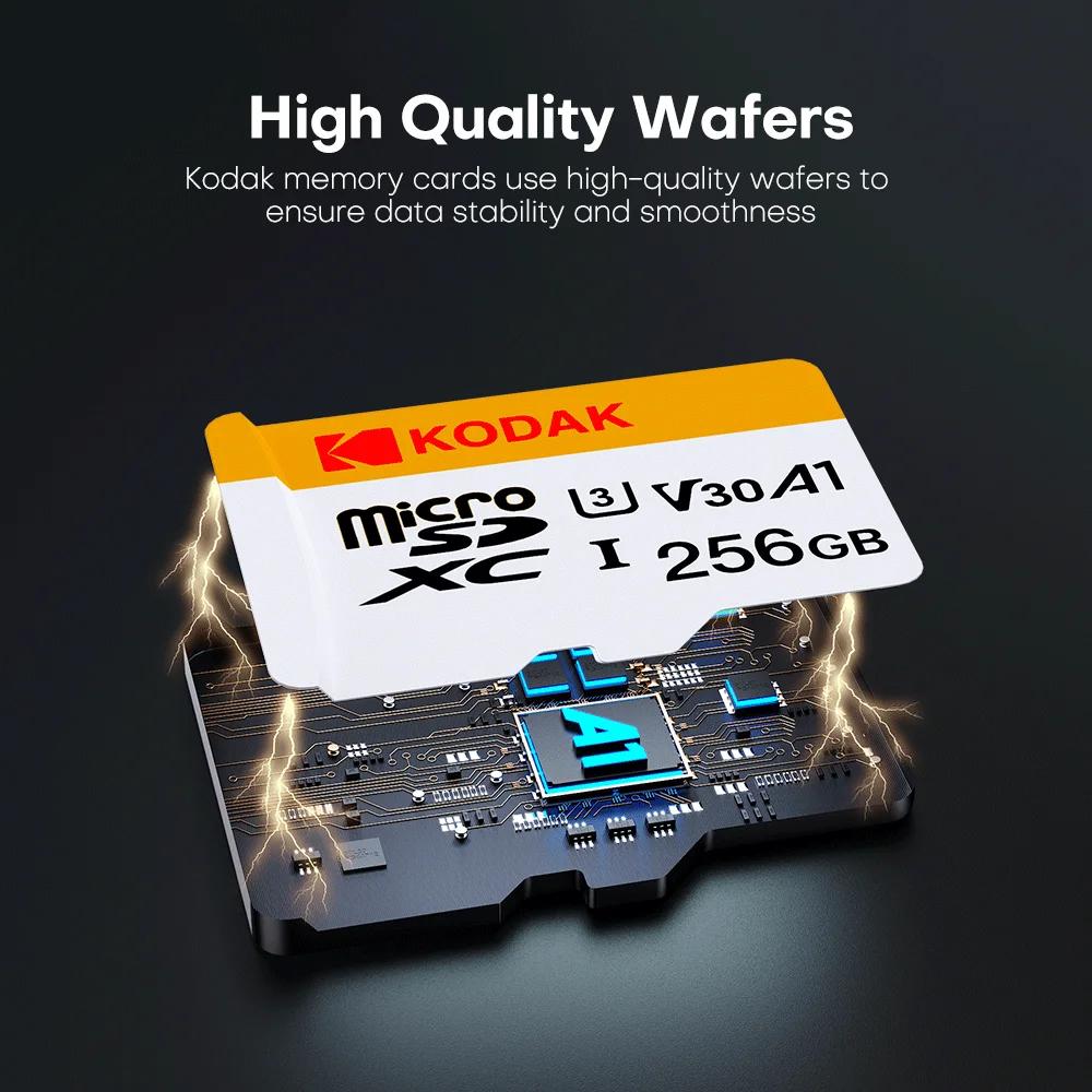 Kodak Мини SD-карта памяти 256 ГБ 128 ГБ 64 ГБ 32 ГБ U3 V30 4K Full HD Micro TF карта памяти Flash для телефона/компьютера/камеры