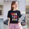 Женская трикотажная футболка с коротким рукавом и забавным принтом Bailuyu
