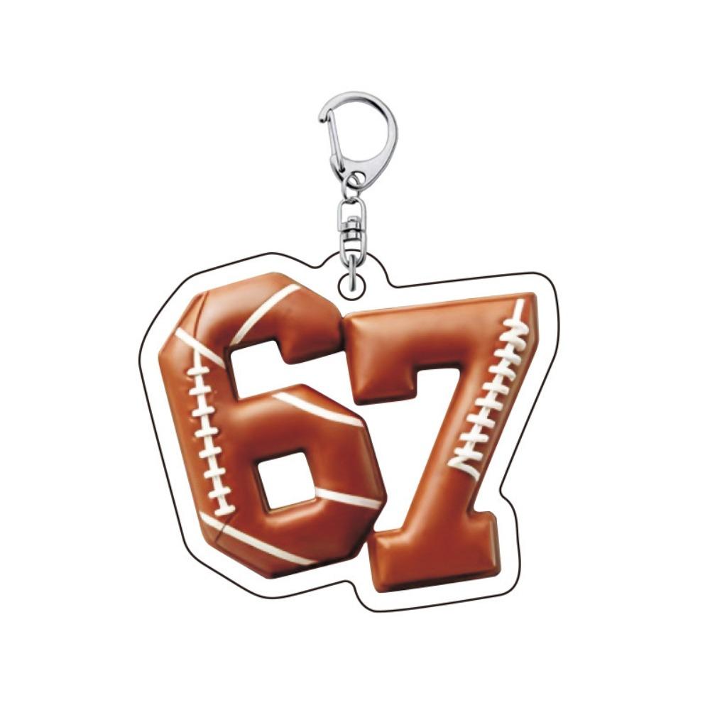 2D Flat Ball Game Keychain Personalised Acrylic Keyring Creative Backpack Charm Creative Gift