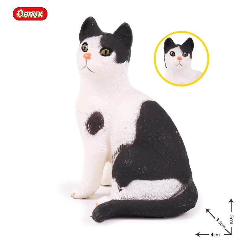 Oenux Cat Model Siamese Devon Rex Sphynx Ragdoll Persian Action Figure Cat Kitty Bobtails Figurine Cute Decoration Kids Toy Gift