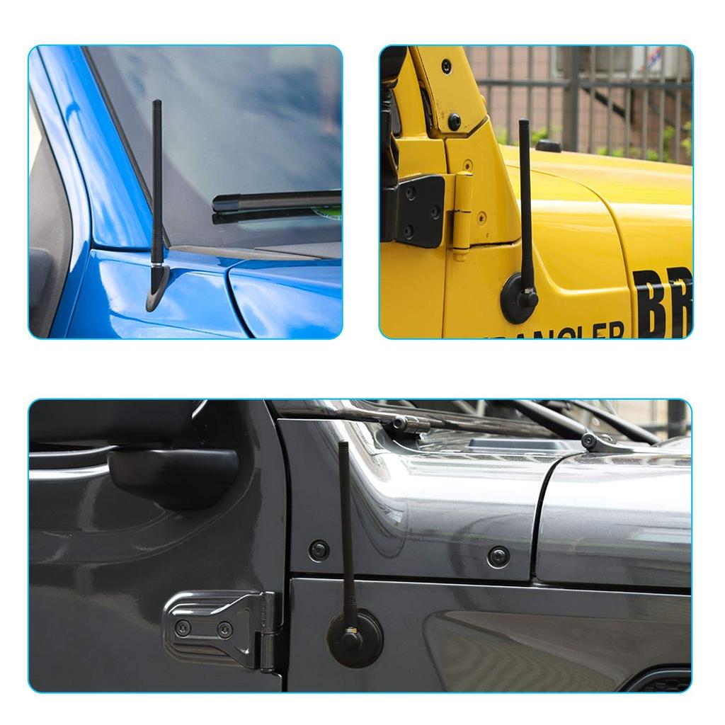 JeCar 7.5" Рефлекторная короткая антенна Замена для TJ JK JL F150 Аксессуары Металл ABS
