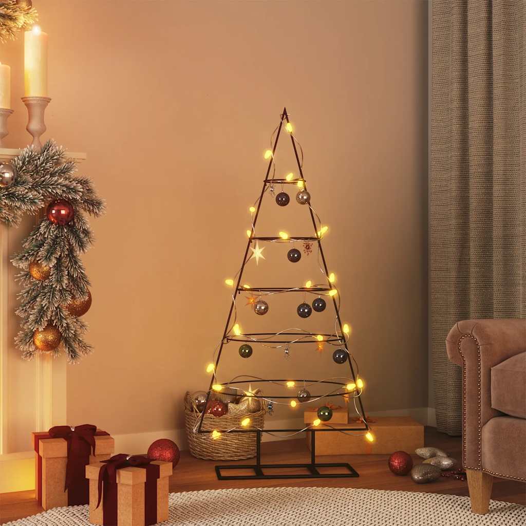 Vidaxl Metalowa Choinka Świąteczna, Do Dekoracji, Czarna, 125 Cm