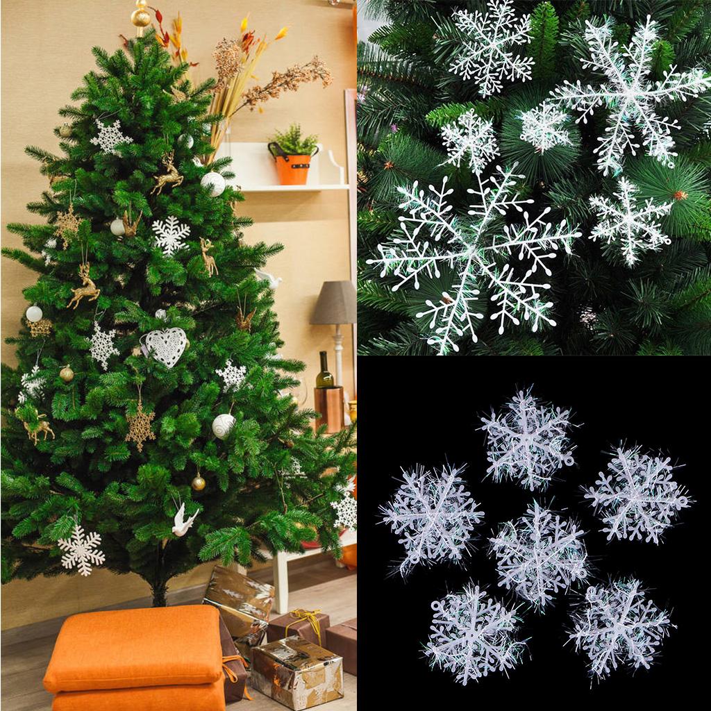 Christmas Snowflake Ornaments 6pc/set Winter Window Wall Deoration for Home Festival Party Window Wall Door Decoration