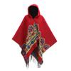 Flower Woven Split Shawl Acrylic Hat Cape Scarf Blanket Poncho