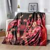 Ineve Tomboy Korean Music Girl Group (G) I-DLE Flannel Throw Blanket Ultra Soft Thin Blanket Living Room Bedroom Sofa Covers