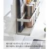 Yamazaki Tower Magnetic Spice Rack for Refrigerators, Supplements, and Seasonings, White, Approx. 40cm W X 8cm D X 10cm H, 2188