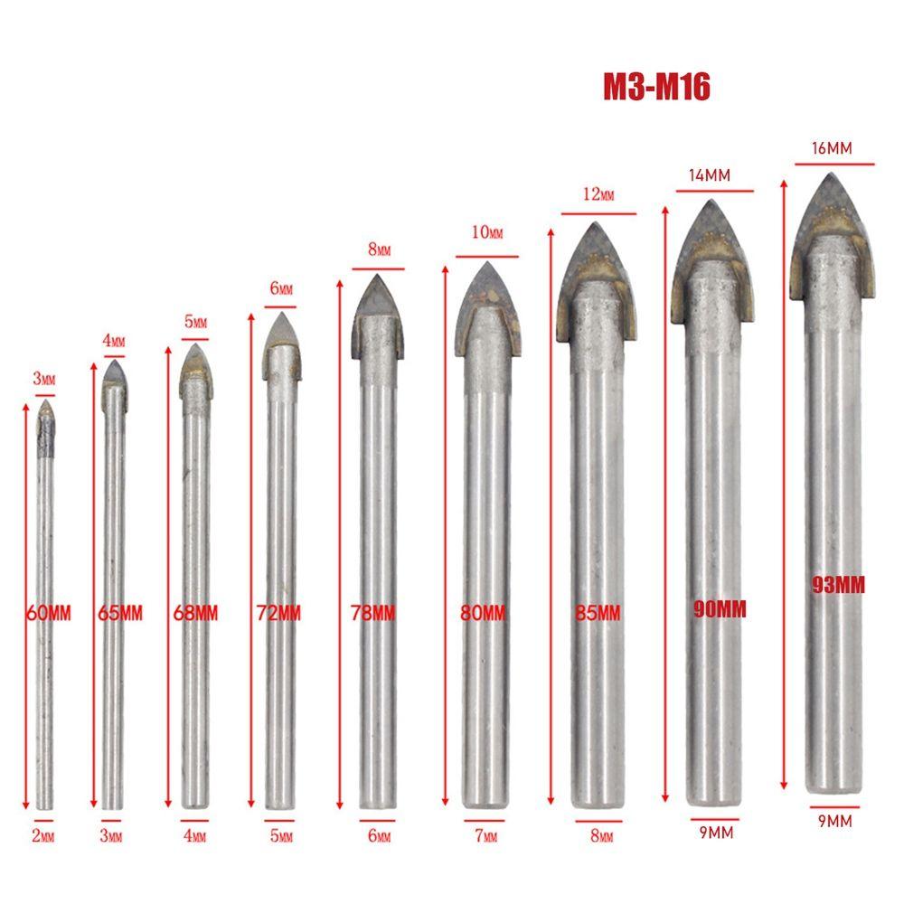1pc Professional Drill Bit Carbide Tip Drill Bit Cut Tool Ceramic/ Tile /Marble/ Mirror Glass 3/4/5/6/8/10/12/14/16mm