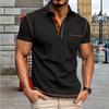 2024 Summer Men's Color-Blocked Polo Shirt - European & American Style Short-Sleeved Lapel T-Shirt