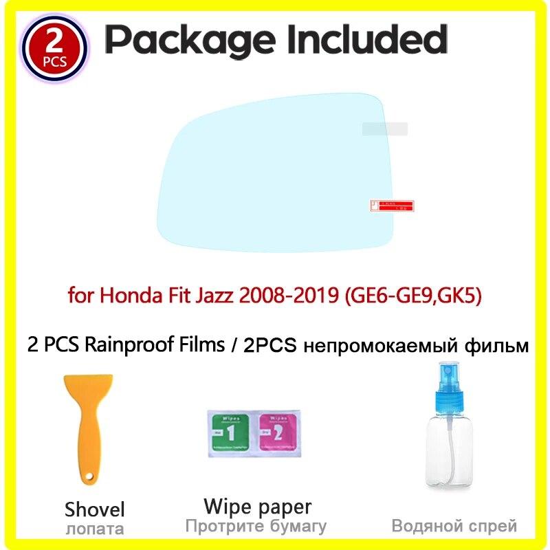 Для Honda Fit Jazz 2008-2018 (ГЕ6-ГЕ9,ГК5) Зеркало заднего вида HD-пленка, противотуманная непромокаемая наклейка на авто зеркало, автомобильные аксессуары