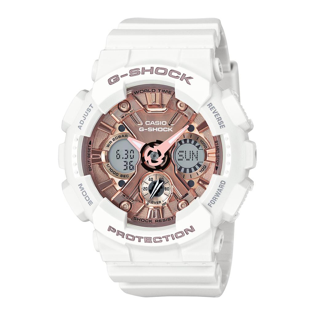 Casio Мужские кварцевые часы с цифровым дисплеем, водонепроницаемые до 200 м, ударопрочные, из смолы GMA-S120MF-7A2