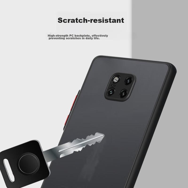 Huawei Mate 20 Pro Phone Case, Mate 20 Pro Full Lens Protection, Shockproof, Anti-Fingerprint, Silicone Soft Edge, Contrasting Color Transparent Black