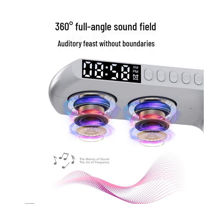 Bach Johann G7 Portable HIFI Bluetooth Speaker with Ambient Light