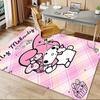 1pc Sanrio Kuromi Mermaid Printed Office Carpet Rectangle Rug Under The Table,Perfect Room Decor for Living Room, Bedroom, Kitchen, Non-slip Floor Mat