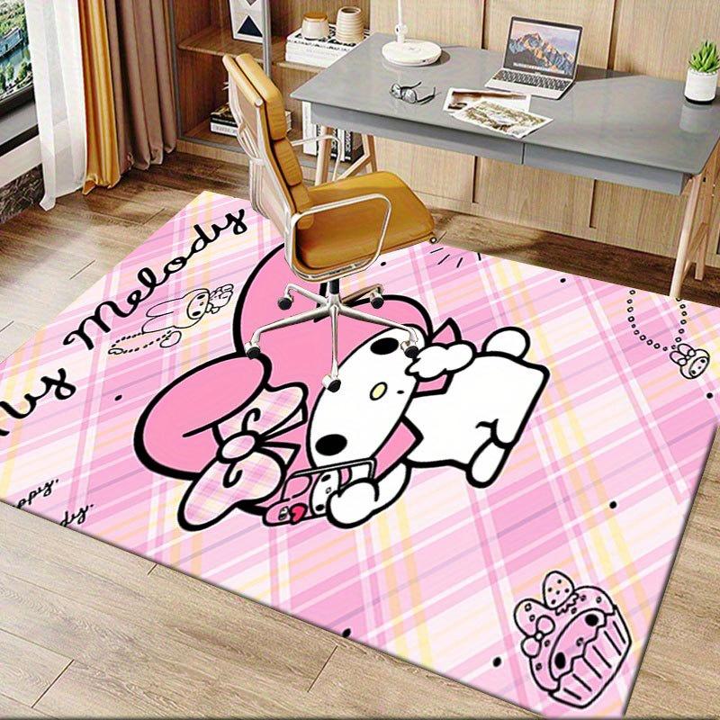 1 шт. Коврик для офиса с принтом Куроми-Русалки Sanrio, Прямоугольный ковер под стол, Идеальный декор для гостиной, спальни, кухни, Нескользящий коврик для пола