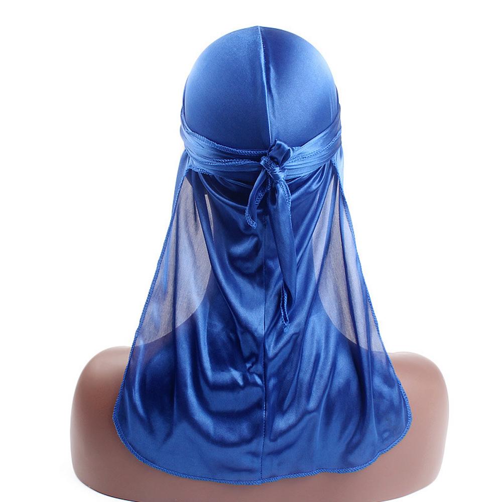 Men Women Elastic Cancer Head Scarf Pre-Tied Headwrap Turban Hijab Bandana Pirate Hat Silk Durag