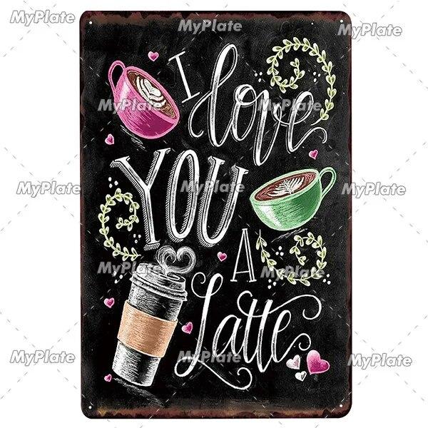 Coffee Word Vintage Metal Sign Tin Sign Vintage Cafe Decoration Plaque Home Wall Decor Bar Sign Home Decor Poster Drop Shipping