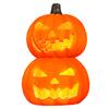 Halloween Pumpkin Lantern Spooky LED Light Up Pumpkin Figurine for Indoor Outdoor Halloween Tabletop Decor