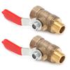 2Pcs Ball Valve 1 4 2 Points Multilayer Silicone Corrosion Resistance Durable Air Compressor Accessories
