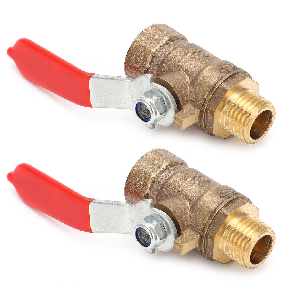 2Pcs Ball Valve 1 4 2 Points Multilayer Silicone Corrosion Resistance Durable Air Compressor Accessories