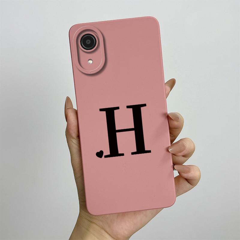 For Samsung A03 Core Case Galaxy A03 Core Cover SM-A032F SM-A032F SM-A032 Luxury Letters Square Phone Case Shockproof Back Cover