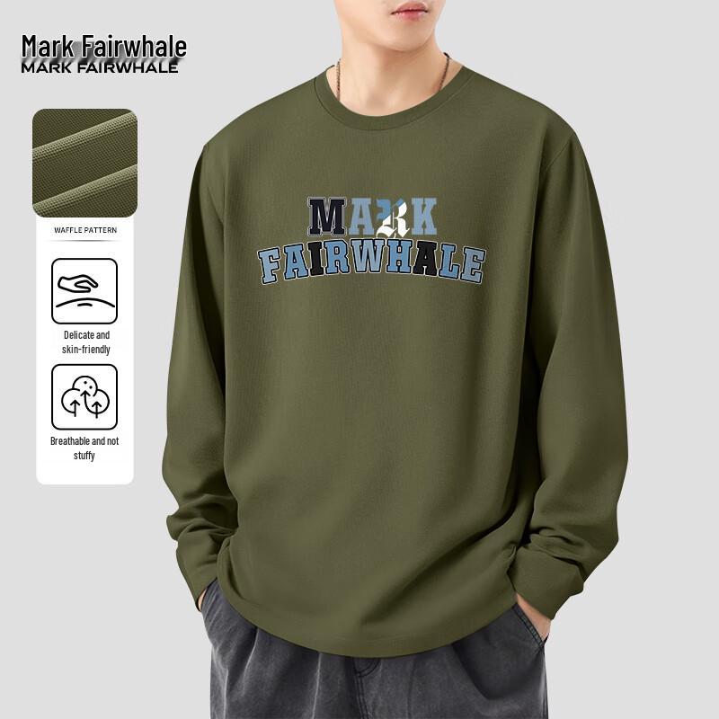 Mark Fairwhale Men's Waffle Knit Long Sleeve Top