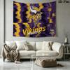 Minnesota Vikings Wall Tapestry Aesthetic Wall Hanging Printed Fabric Blanket Decorative Tapestries for Bedroom Living Room Home Decor