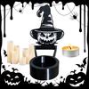 Halloween Funny Shadow Stand Foldable Horror Candle Holder Multi-Purpose Projection Candle Stand Atmosphere Arrangement Craft