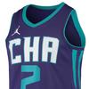 Jordan Баскетбольная майка НБА в стиле ретро Hornets Edition LaMelo Ball No. 2 мужских топа фиолетового цвета CV9471-572
