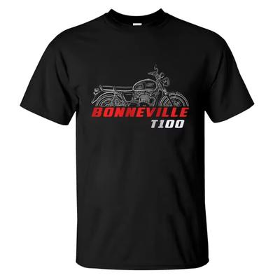 Лето 2025 новая мужская футболка повседневная футболка Triumphs Bonneville T100 графическая летняя с короткими рукавами хлопковая прохладная футболка