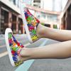 Модные женские граффити летние баотоу дышащие сандалии пара слип-он мягкие красочные ажурные пляжные туфли на плоской подошве