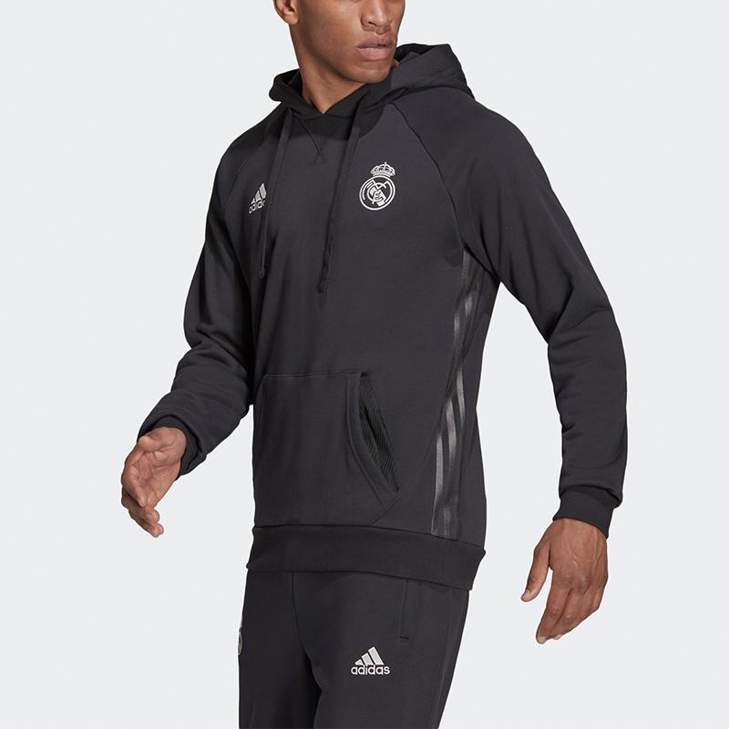 adidas Мужская спортивная толстовка с капюшоном Real Madrid, черная GR4276