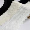 2Meters/lot 11 Cm Wide Palace Gourd Embroidery Pure Cotton White Apricot Black Lace Clothing Sofa Curtain Fabric Lace DIY