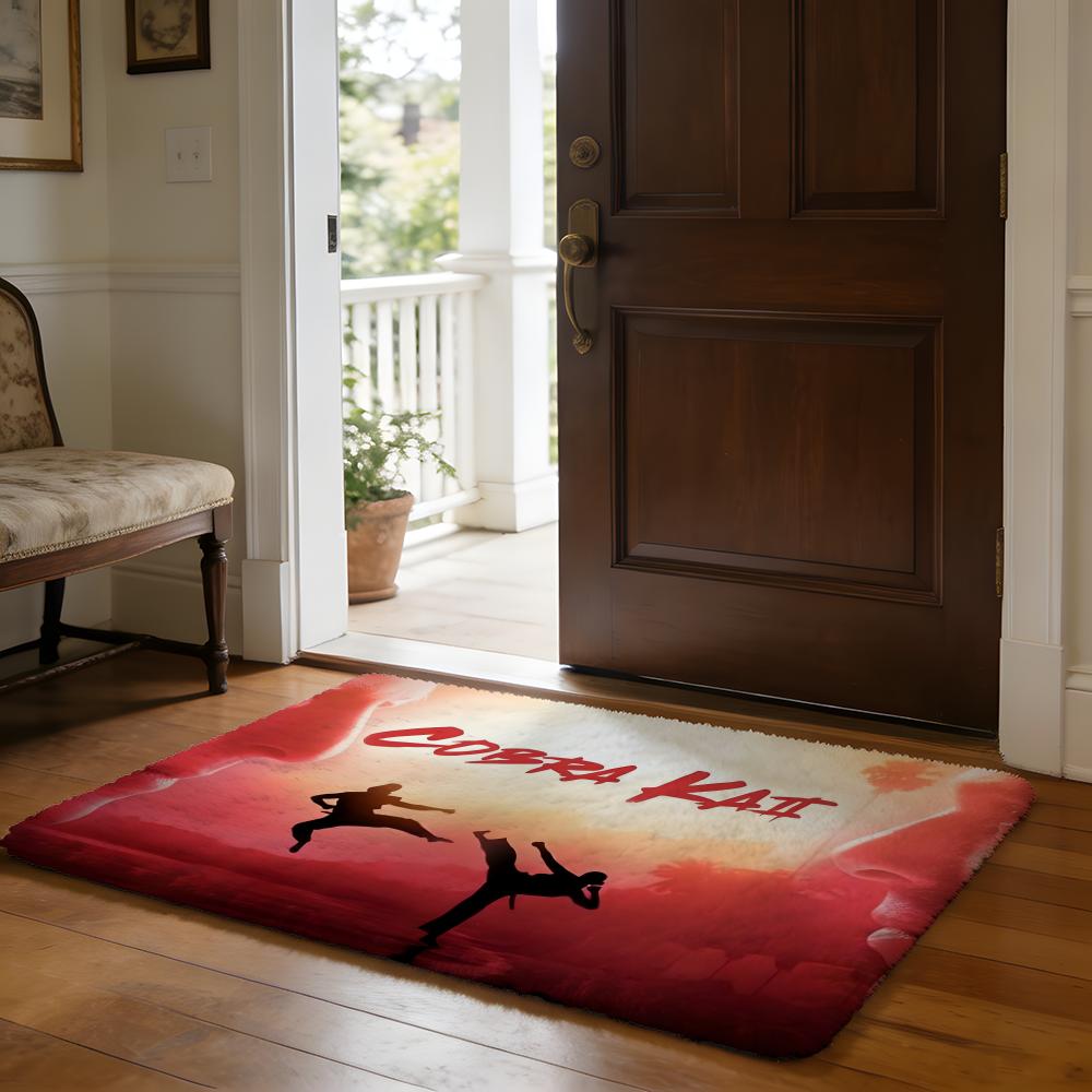 Action TV CCobra KKai Movie Floor Mat Soft Flannel Absorbent Mat Non-Slip Rug Home Bedroom Bathroom