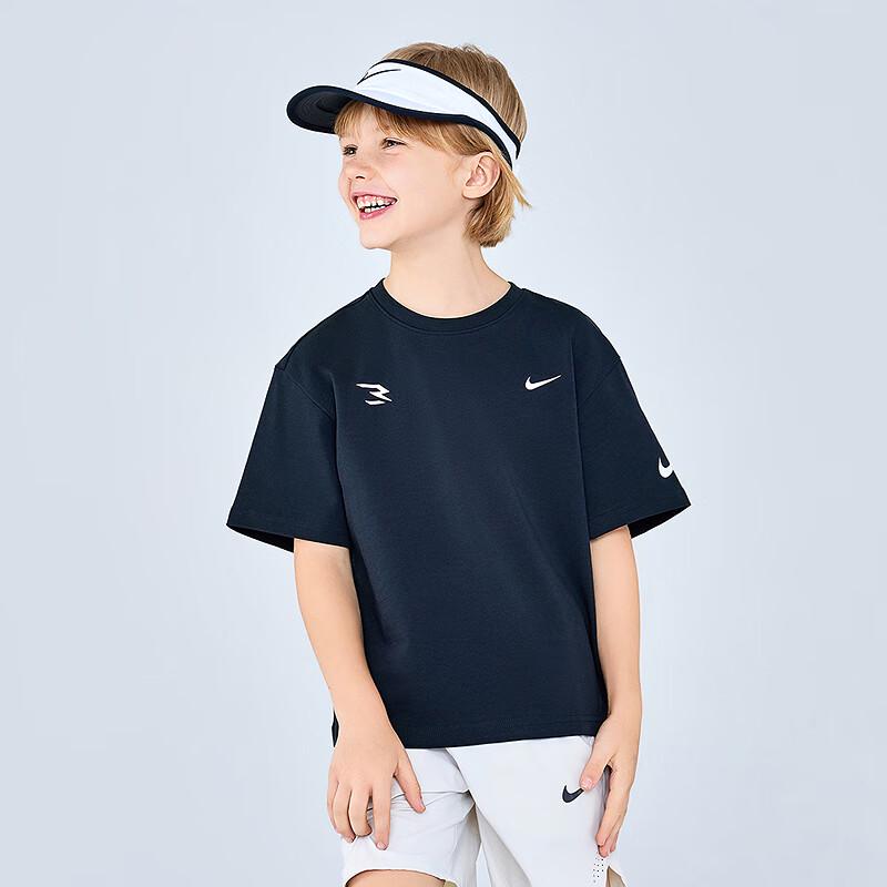Nike Летняя футболка с графическим принтом из чистого хлопка для детей 3BRAND