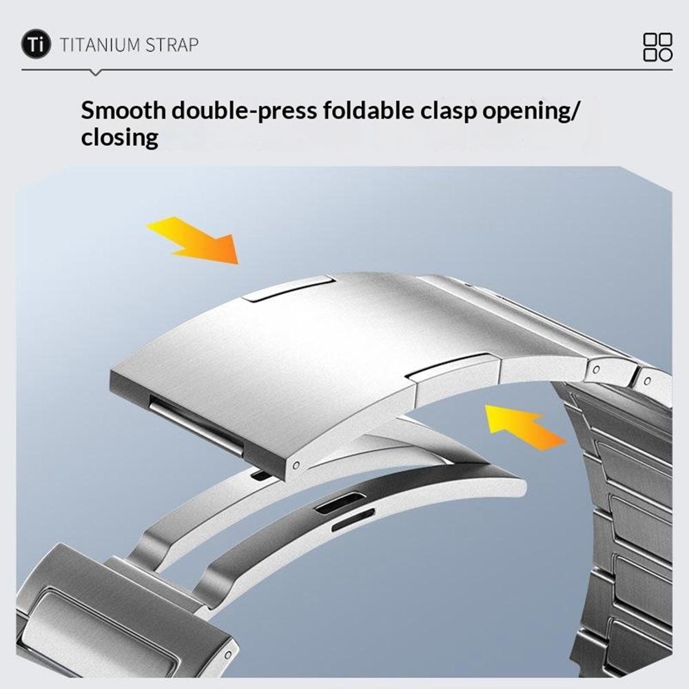 22 мм Полностью съемный металлический ремешок для Huawei Watch GT 6 Pro 46 мм / Oppo Watch X / X2 / 4 Pro Однозвеньевой титановый ремешок для часов