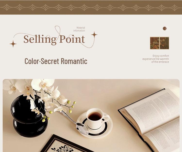 Французская винтажная ПВХ салфетка под тарелку: Коврик-подставка под стакан, водостойкий, маслостойкий, термостойкий, не требующий стирки, с ощущением роскоши.