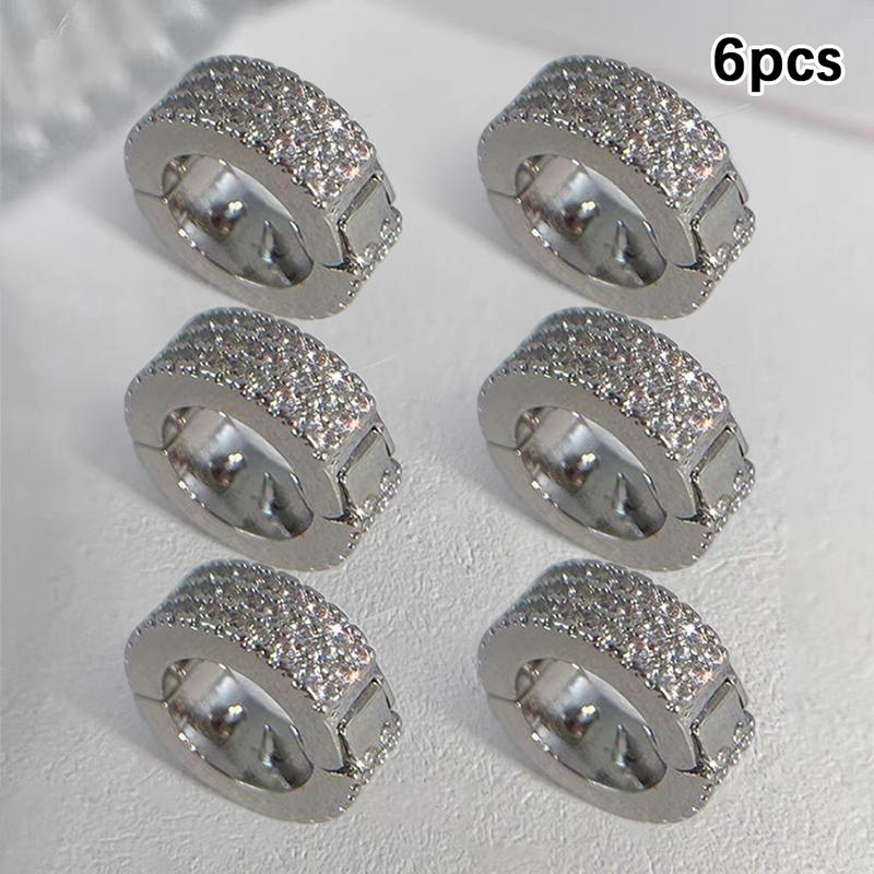 Круглая плетеная пряжка для волос с бриллиантами и серебряным блеском, персонализированная хип-хоп-сладкая крутая грязная плетеная заколка для волос