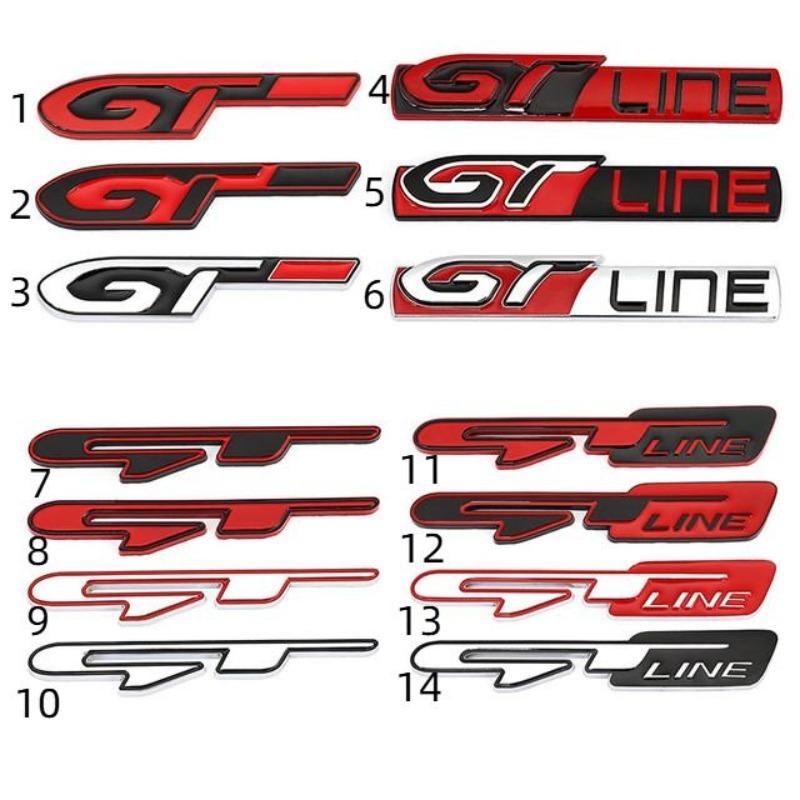 Автомобиль GT LINE Styling Metal Car Badge Rear Emblem tail наклейка для 206 208 308 307 207 208 3008 407 508 2008 RCZ Rio K3 K5