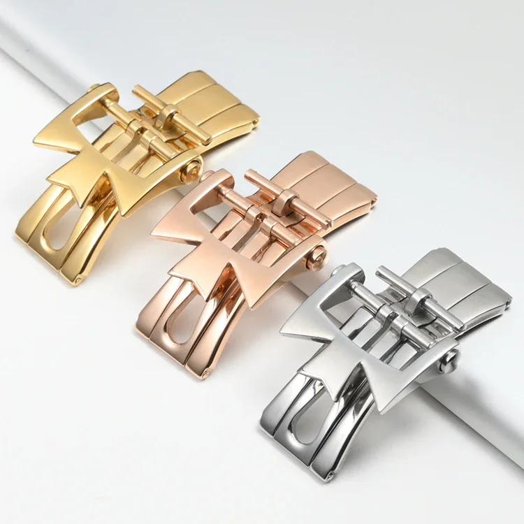 Аксессуары для часов для Vacheron Constantin Двойная застежка-бабочка из нержавеющей стали Складная пряжка 18 мм 20 мм